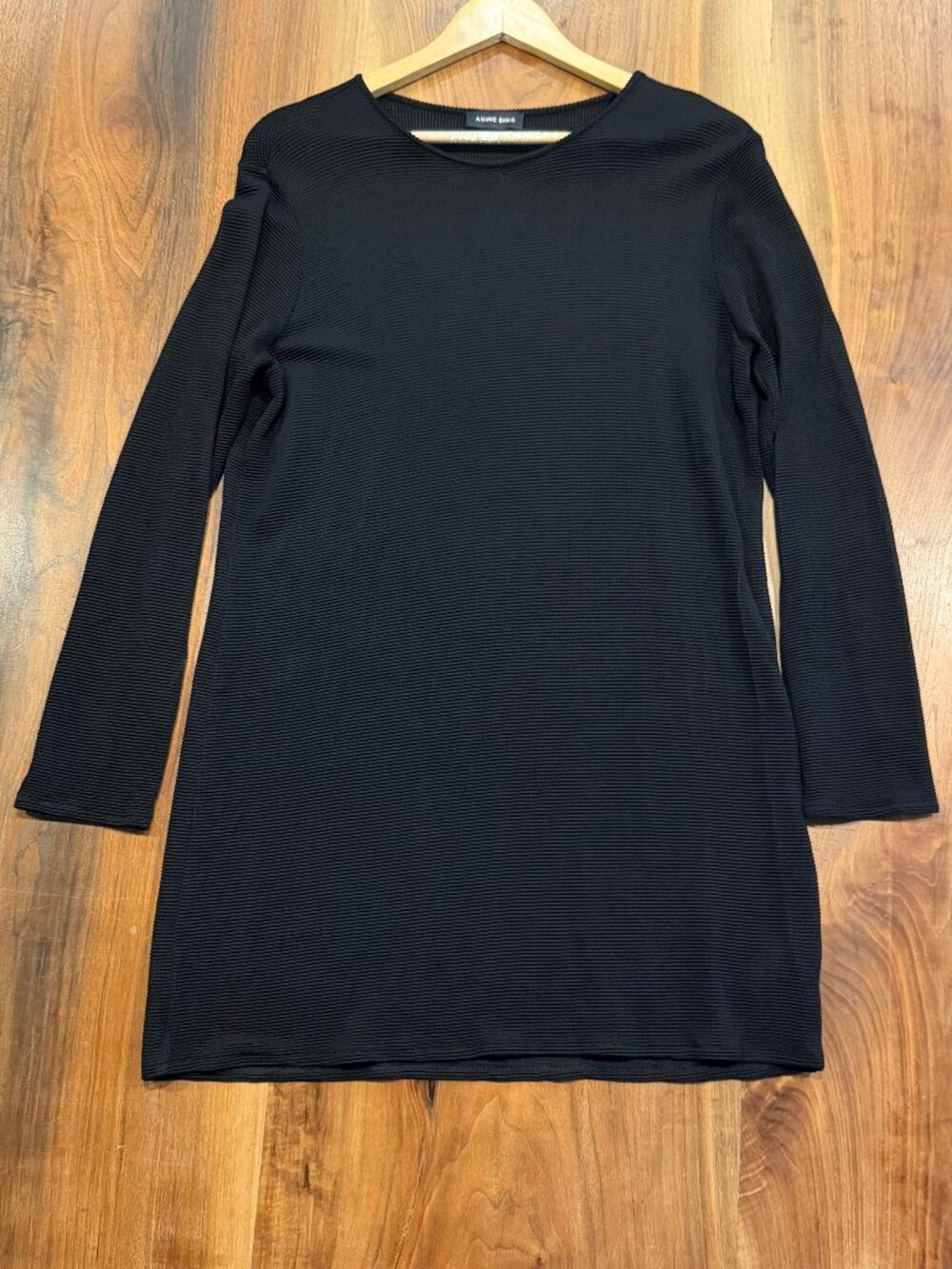 Anine Bing black shift mini dress, size S